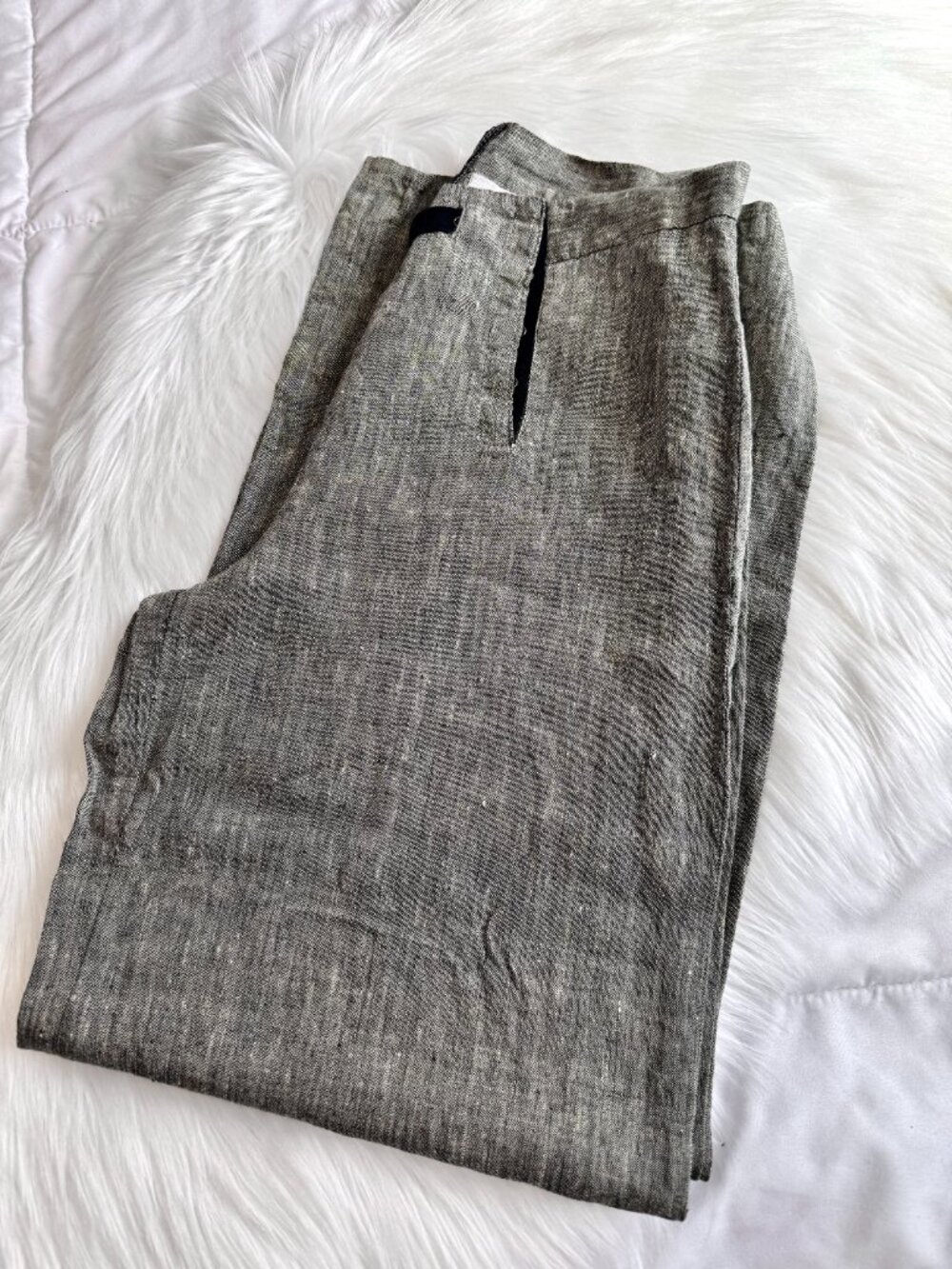 FLAX By JEANNE ENGELHART 100% Linen Women's Wide Leg Pants - Picture 9 of 9